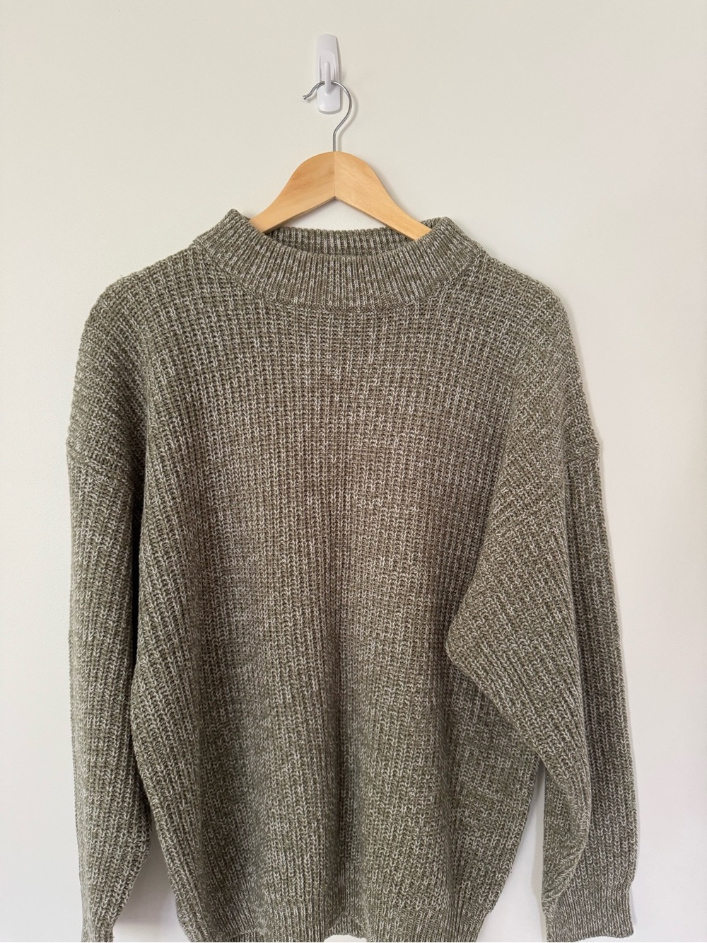 Rib-Knit Mock Neck Sweater